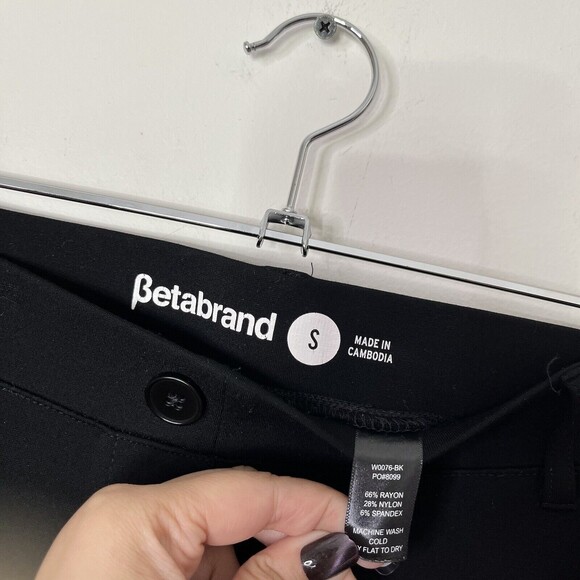 Betabrand Classic Dress Yoga Pants Women’s Size Small Black Straight Leg Stretch - Picture 10 of 13